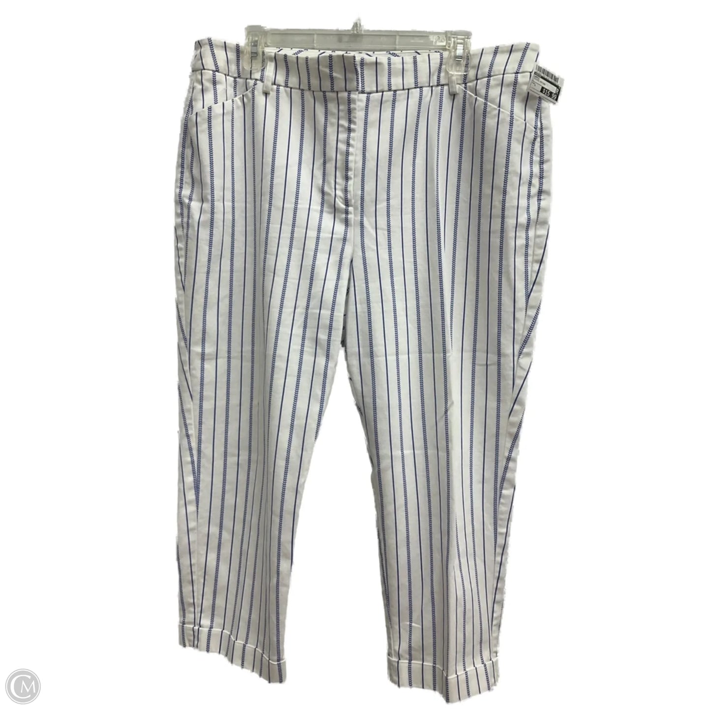 Capris By Chicos In Striped Pattern, Size: L