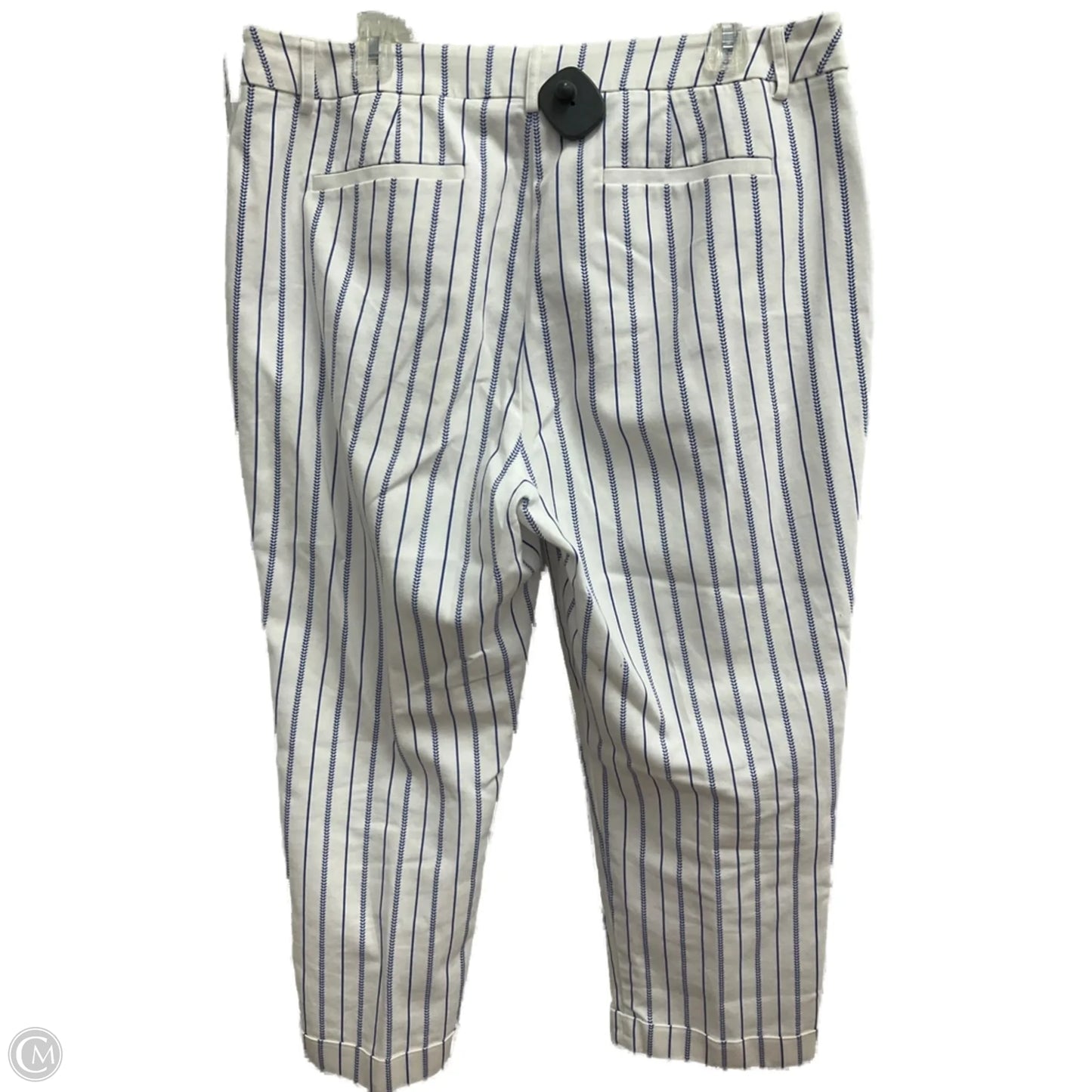 Capris By Chicos In Striped Pattern, Size: L