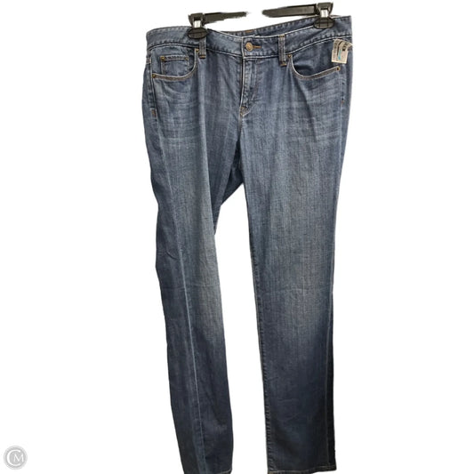 Jeans Straight By Loft In Blue Denim, Size: 10