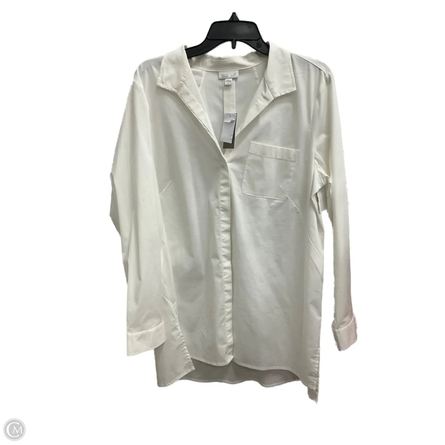 Blouse Long Sleeve By J. Jill In White, Size: L