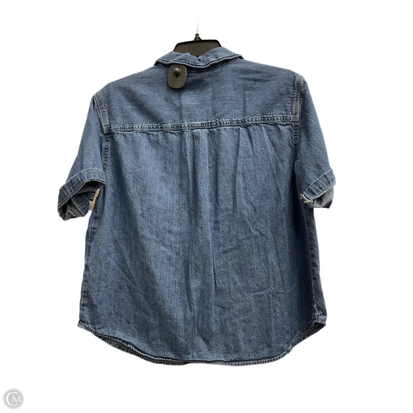 Top Short Sleeve By Levis In Blue Denim, Size: Sp