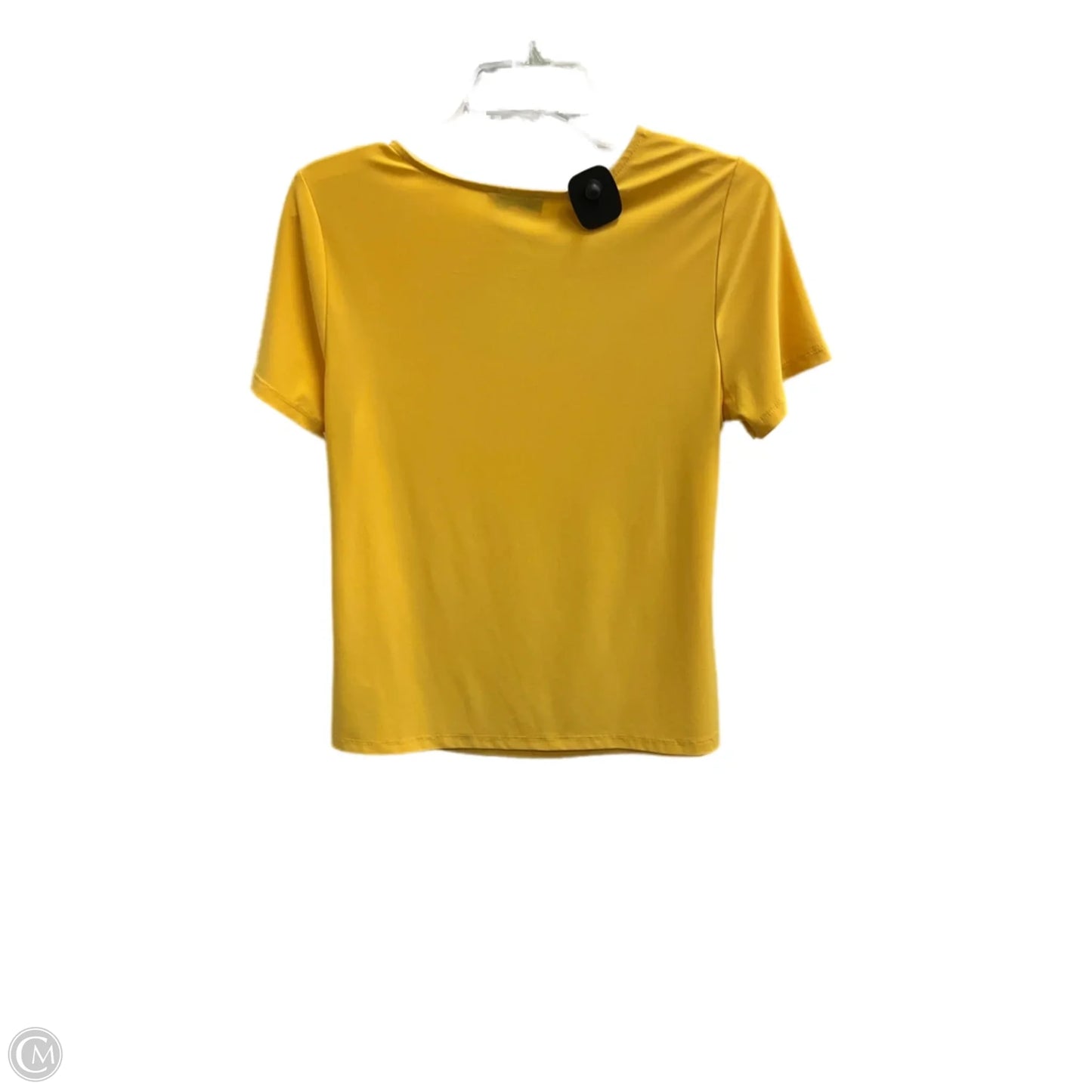 Top Short Sleeve By Luxology In Yellow, Size: M