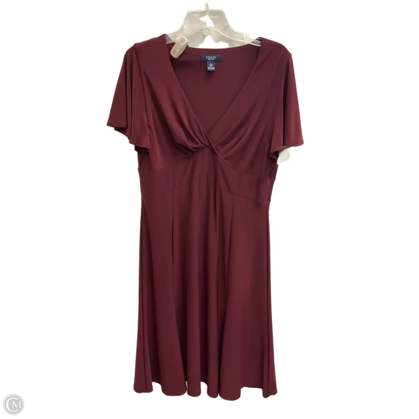 Dress Casual Midi By Chaps In Maroon, Size: L
