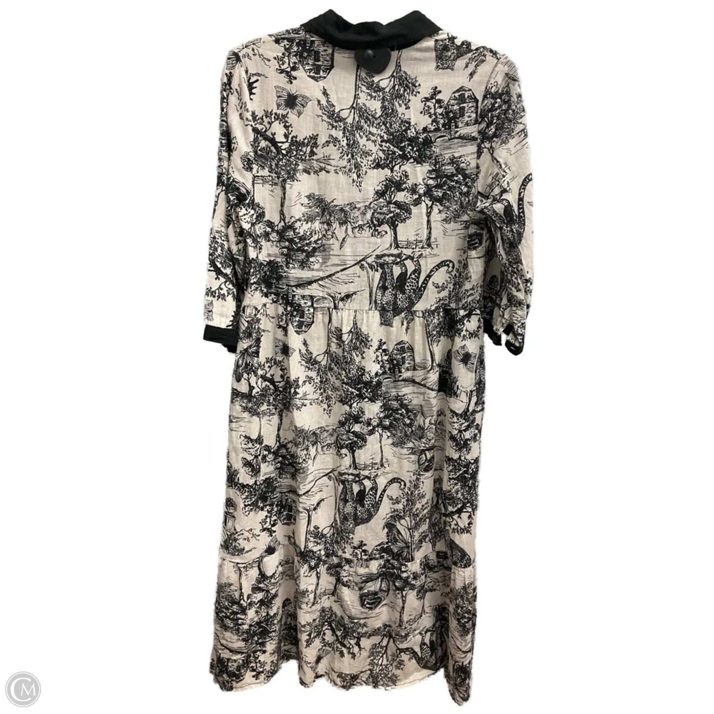 Dress Casual Maxi By Cmc In Black & White, Size: S