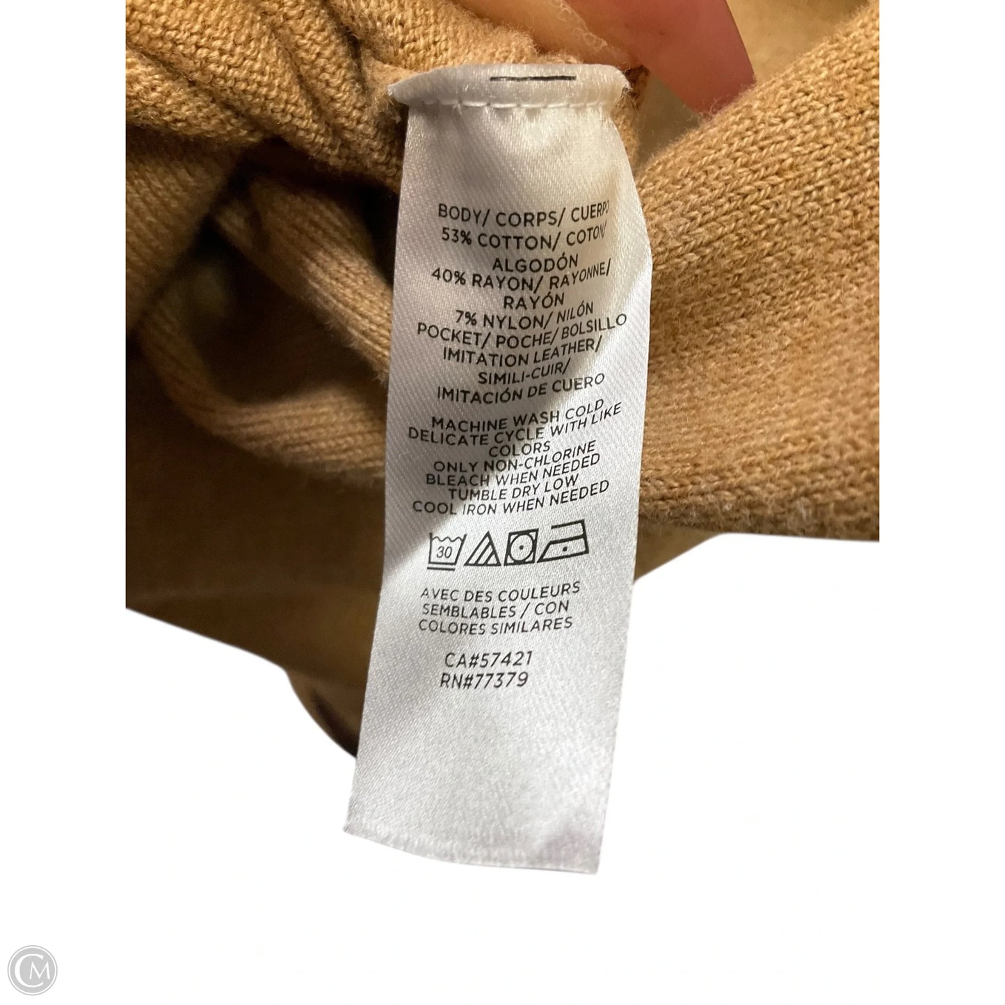 Top Long Sleeve By Ann Taylor In Brown, Size: Xs