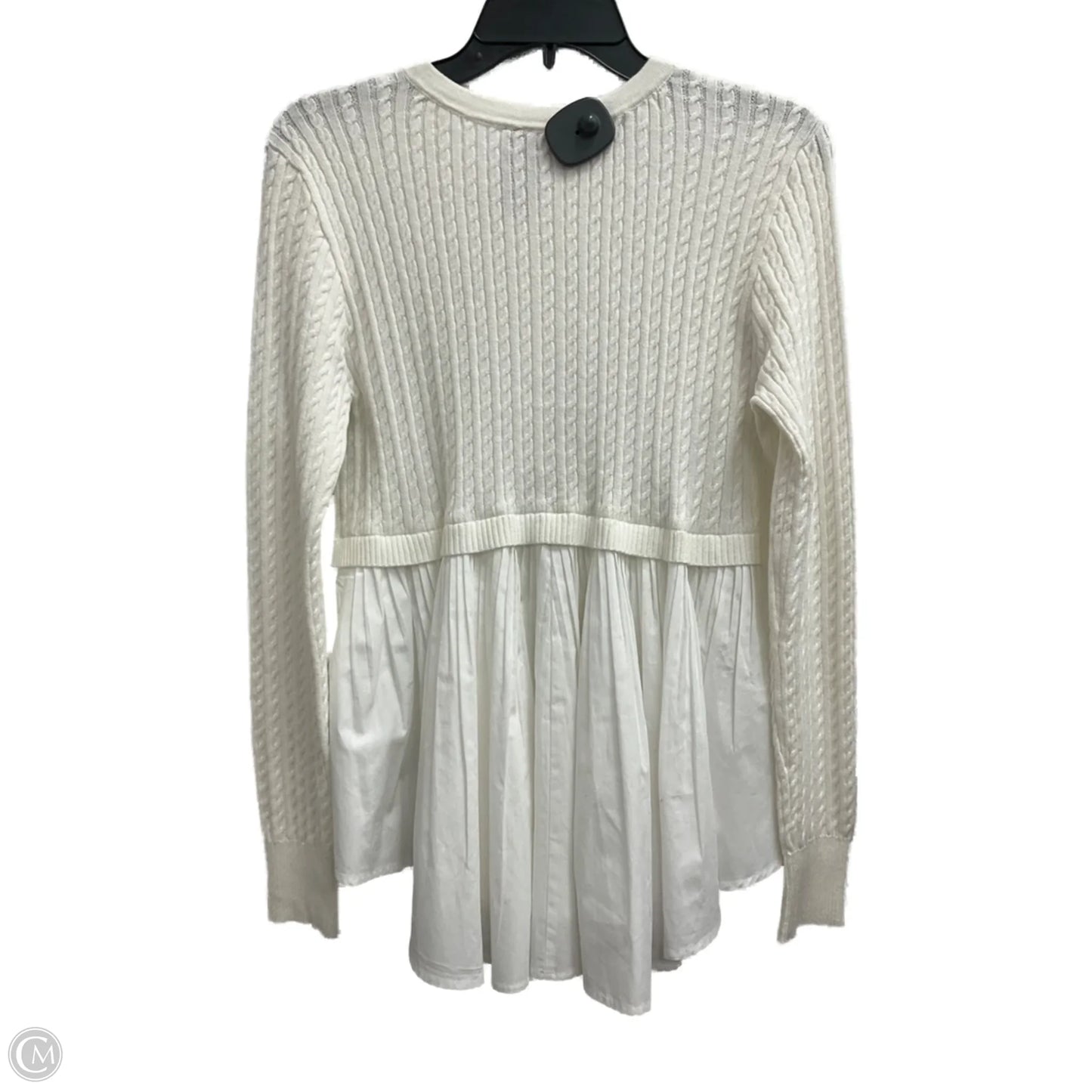 Top Long Sleeve By Anthropologie In White, Size: M