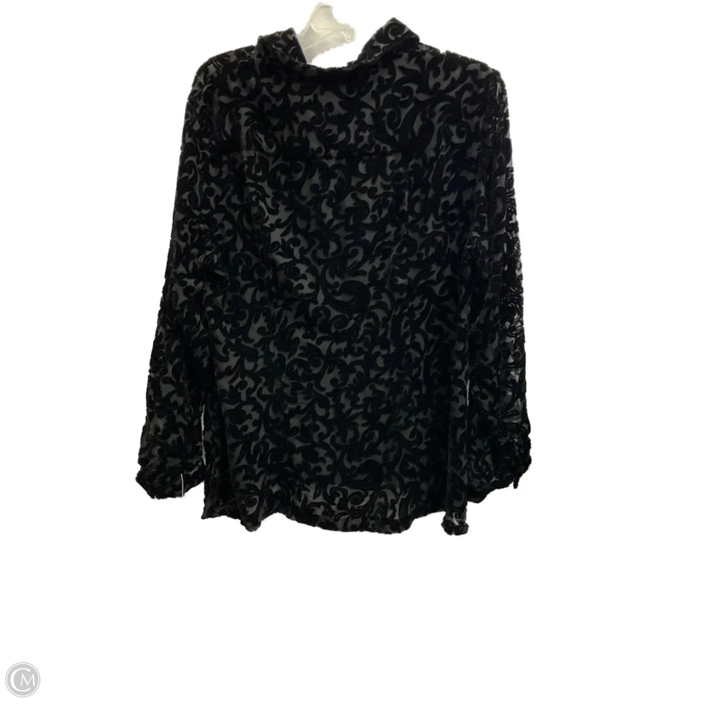 Blouse Long Sleeve By Merona In Black, Size: L