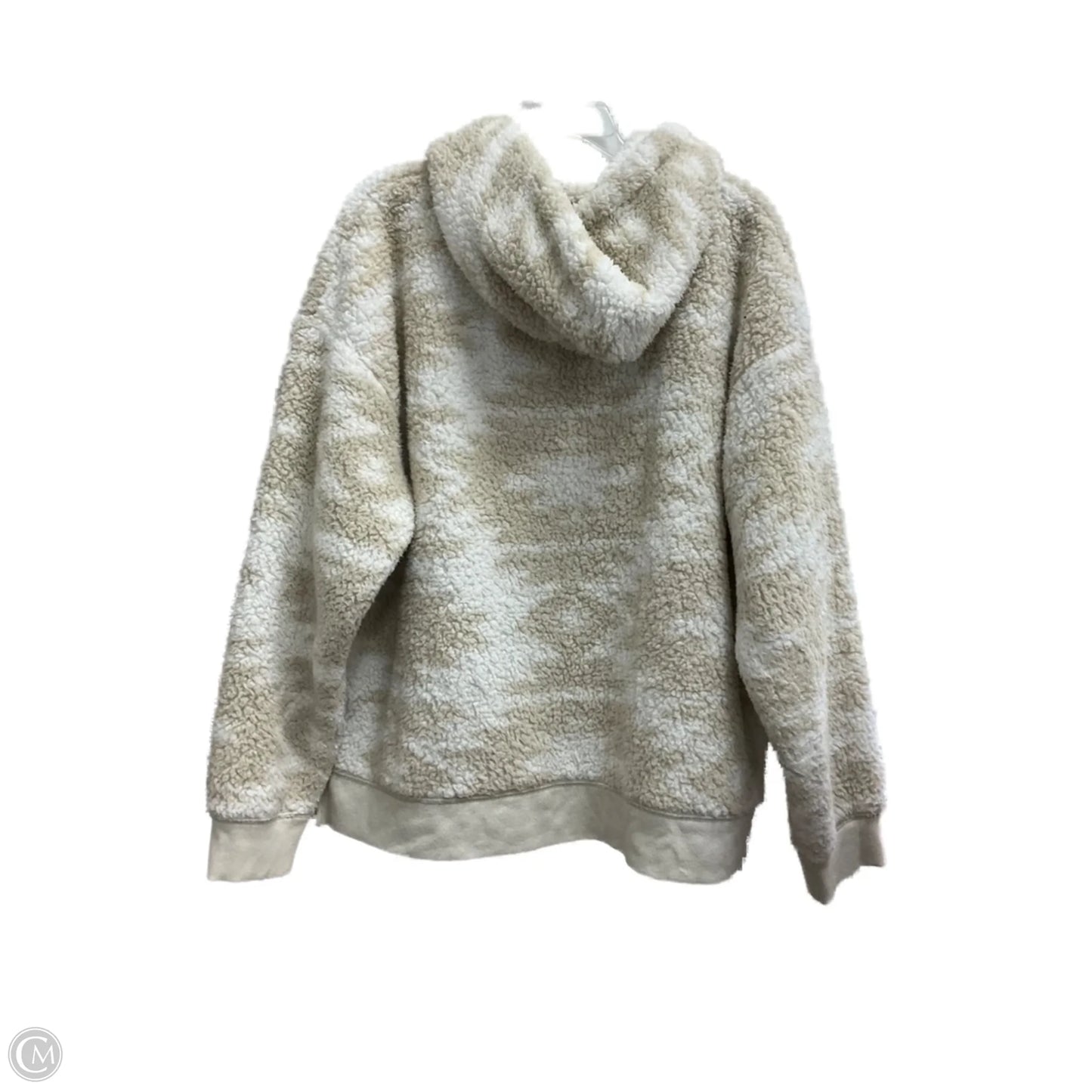Sweatshirt Hoodie By Sonoma In Brown & Cream, Size: Xl