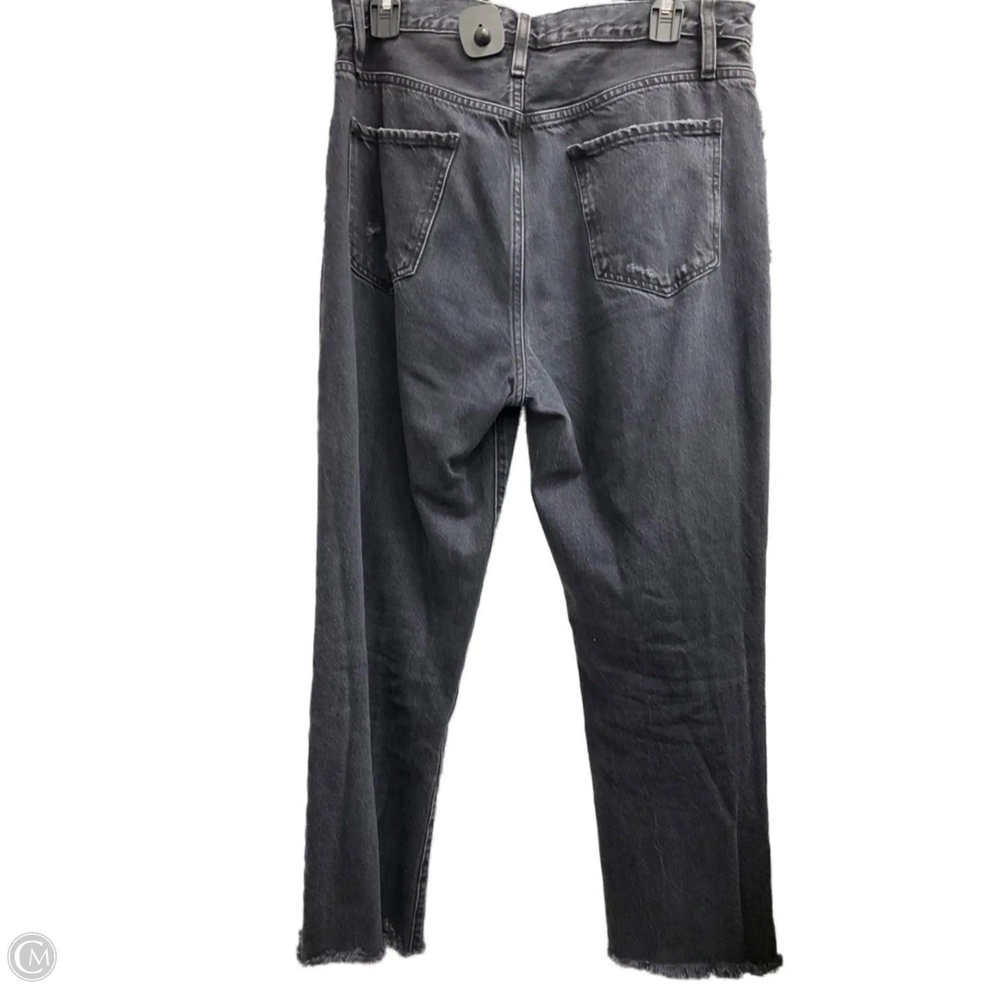 Jeans Straight By Frame In Black Denim, Size: 8