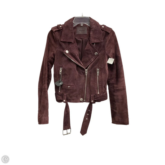 Jacket Leather By Blanknyc In Maroon, Size: S