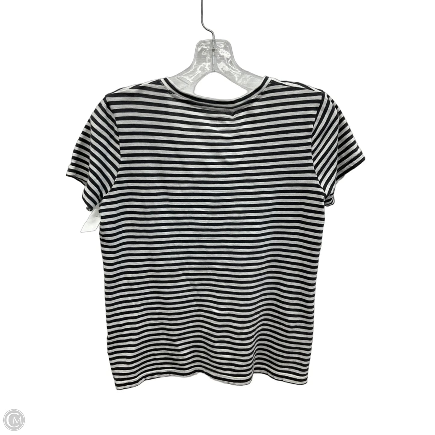 Top Short Sleeve By Madewell In Striped Pattern, Size: Xs