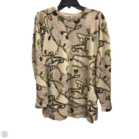 Top Long Sleeve By Clothes Mentor In Beige, Size: M