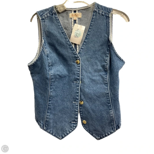 Vest Faux Fur & Sherpa By Listicle In Blue Denim, Size: M