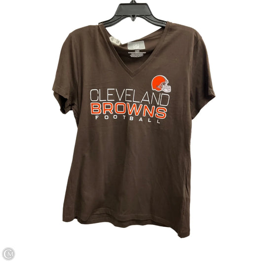 Top Short Sleeve Basic By Nfl In Brown, Size: L