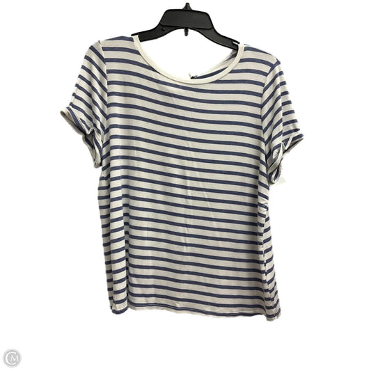Top Short Sleeve By Green Envelope In Striped Pattern, Size: M