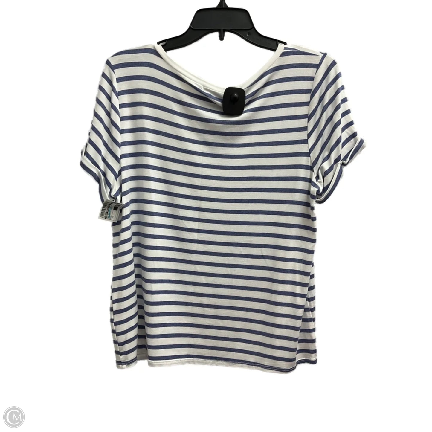 Top Short Sleeve By Green Envelope In Striped Pattern, Size: M
