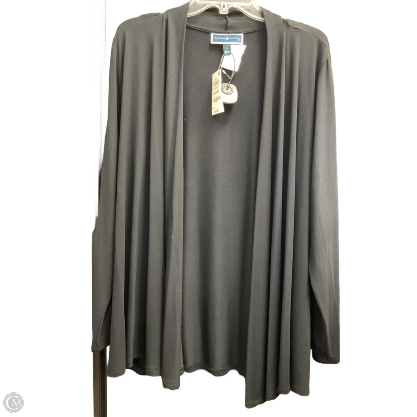 Cardigan By Karen Scott In Black, Size: L