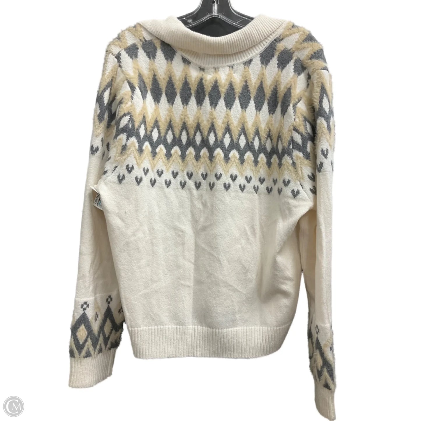 Sweater By Loft In White, Size: L