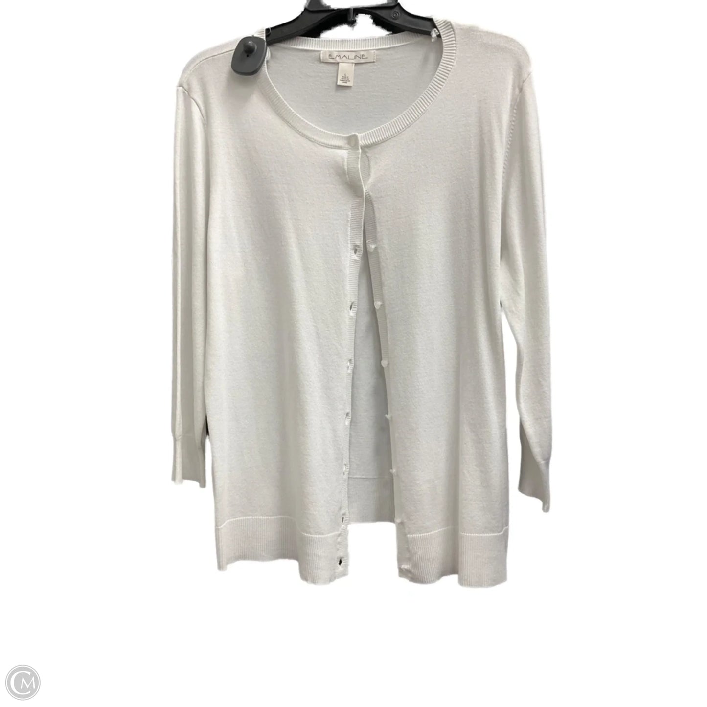 Cardigan By Emaline In White, Size: L