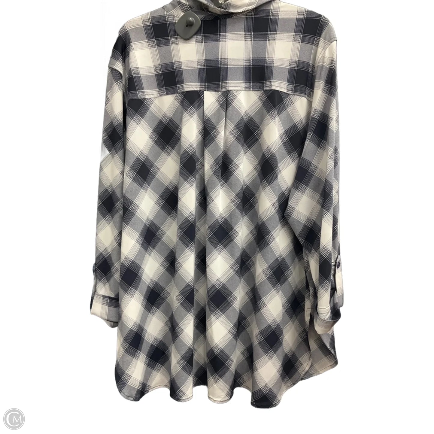 Blouse Long Sleeve By Nygard Peter In Plaid Pattern, Size: 3x