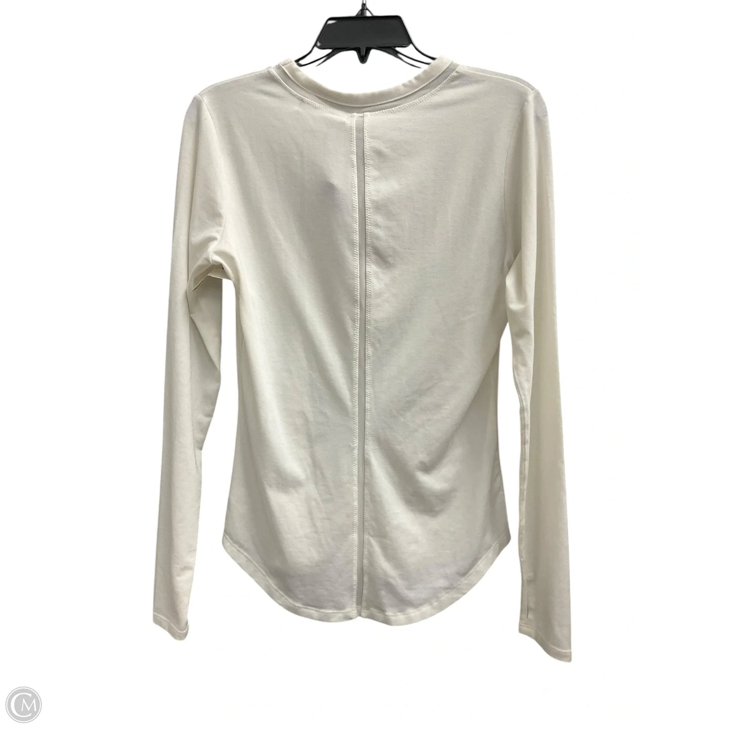 Athletic Top Long Sleeve Collar By Athleta In White, Size: S