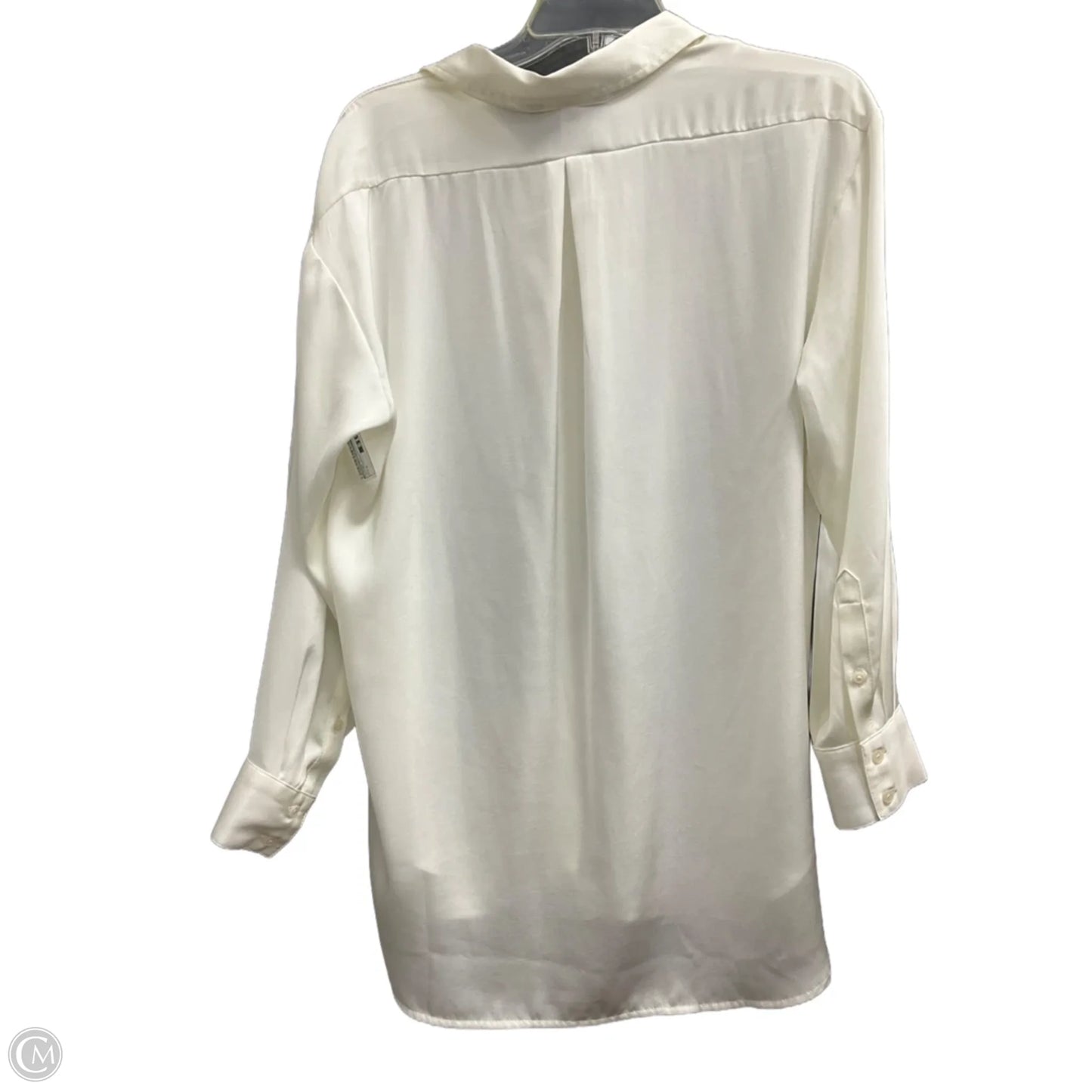 Blouse Long Sleeve By Banana Republic In Cream, Size: S