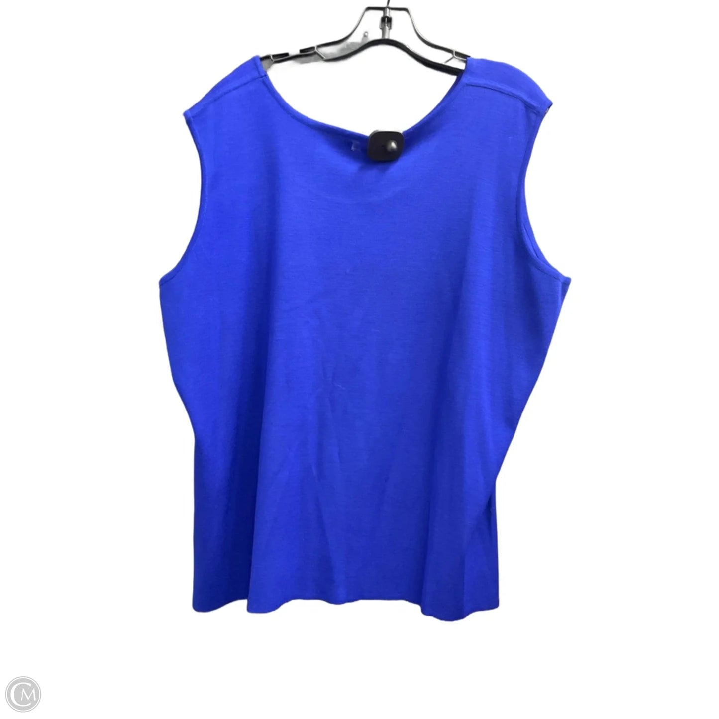 Top Sleeveless By Misook In Blue, Size: 2x