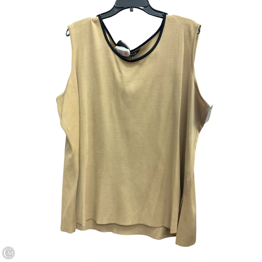 Top Sleeveless By Misook In Black, Size: 2x