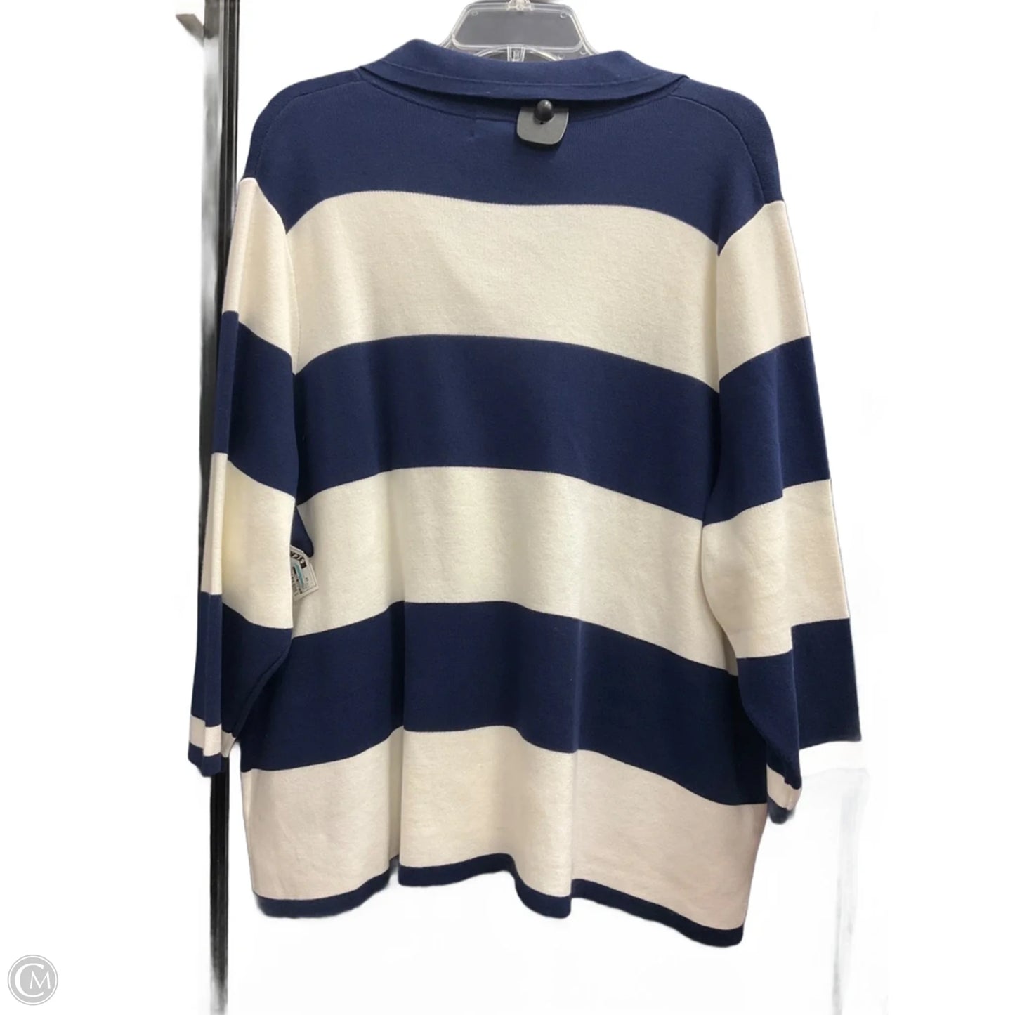 Cardigan By Lands End In Striped Pattern, Size: 3x