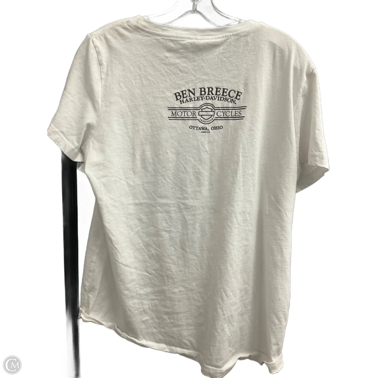 Top Short Sleeve By Harley Davidson In White, Size: Xl