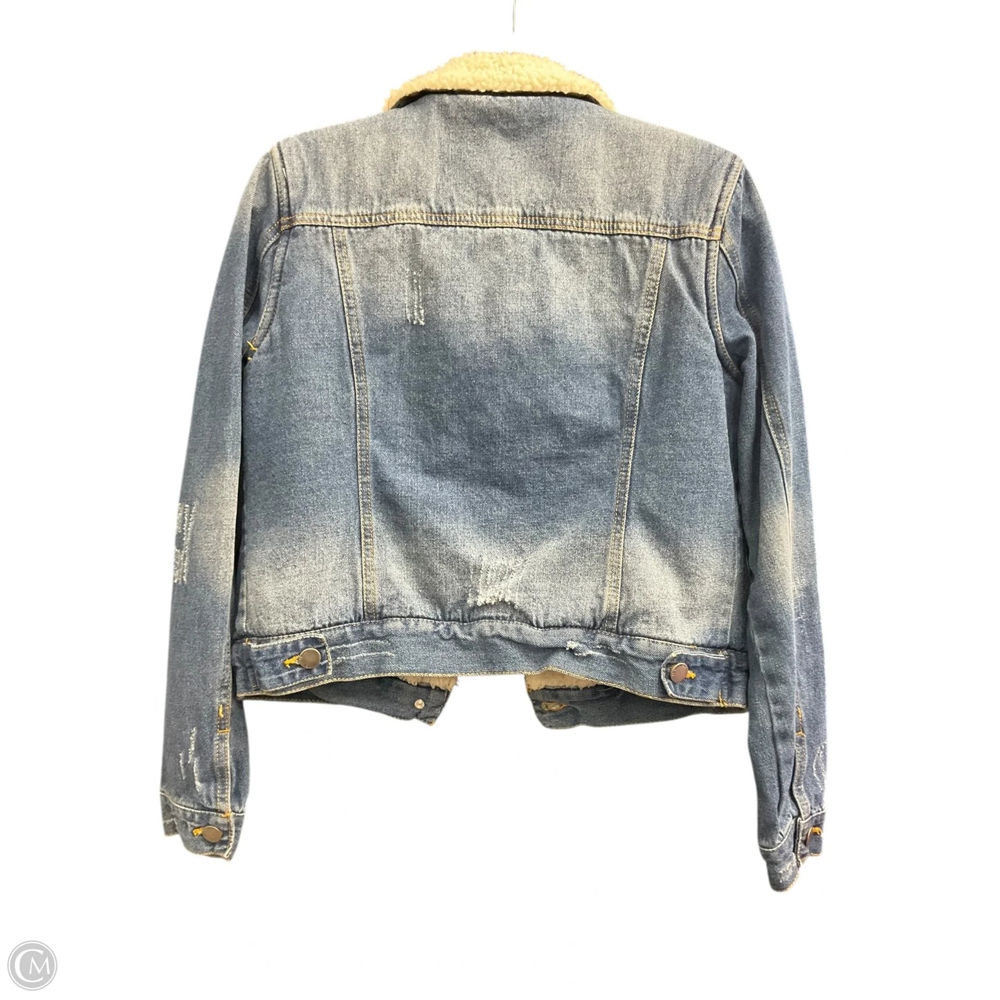 Jacket Denim By Clothes Mentor In Blue Denim, Size: S