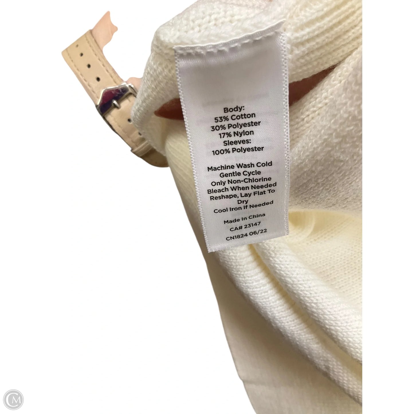 Top Long Sleeve By Talbots In White, Size: S