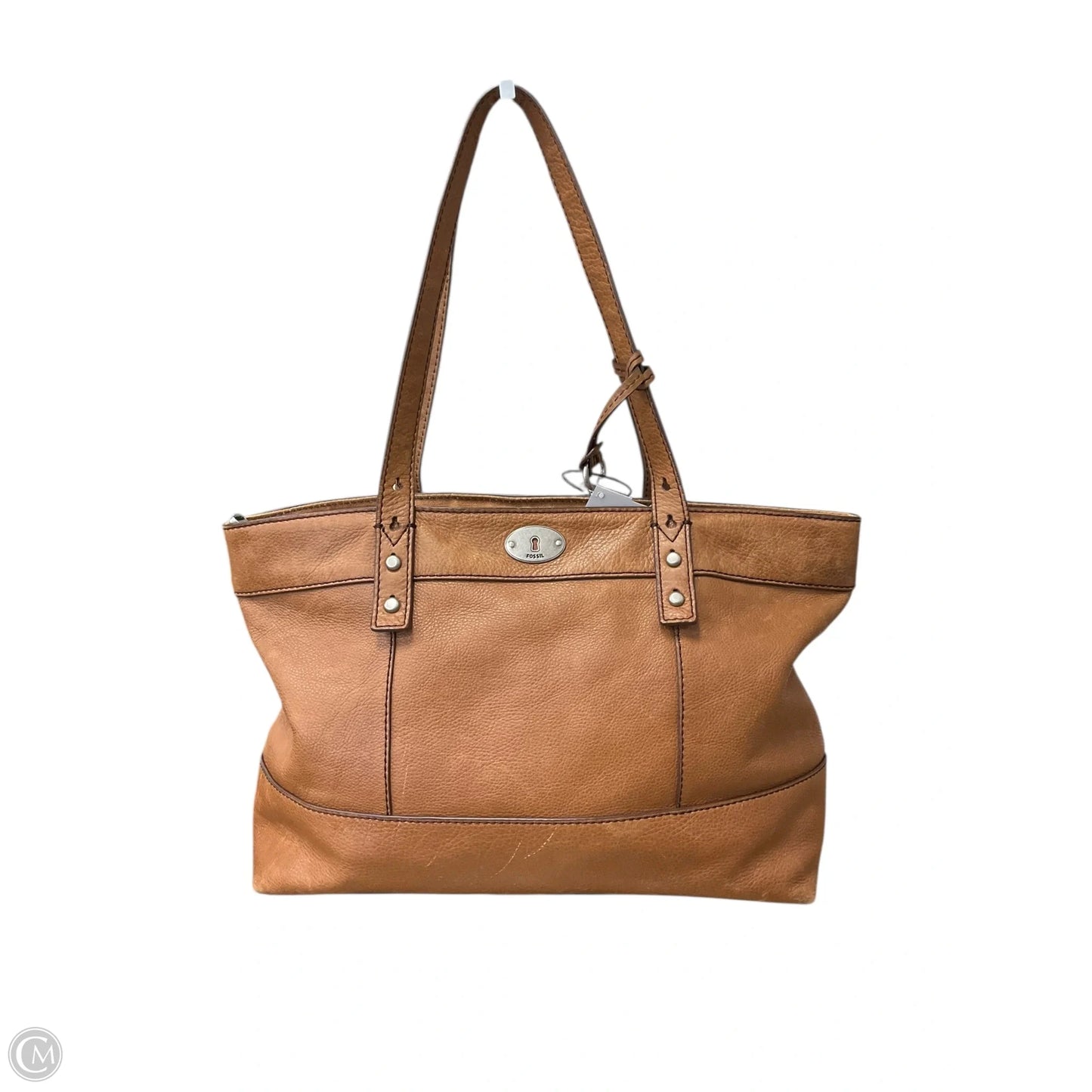 Handbag Leather By Fossil, Size: Large