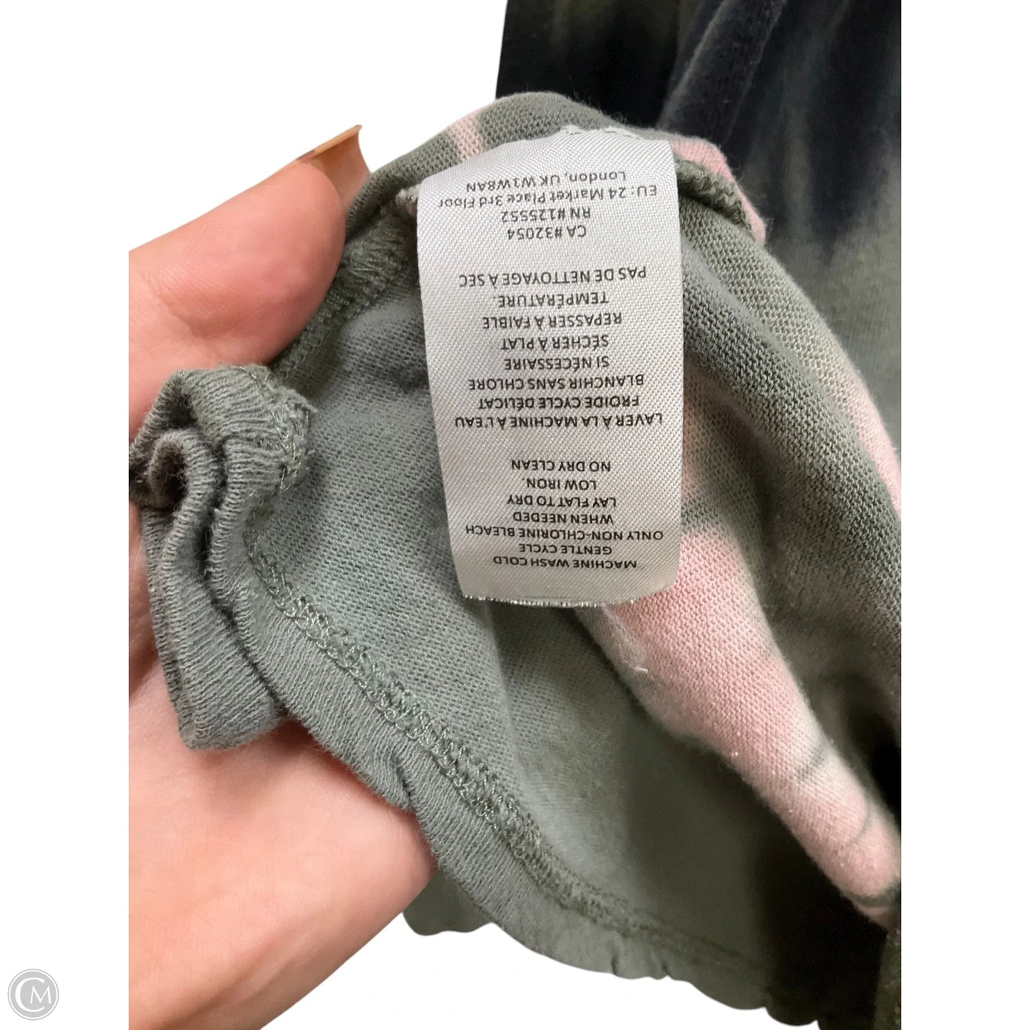 Top Long Sleeve By Dolan Left Coast In Tie Dye Print, Size: Xl