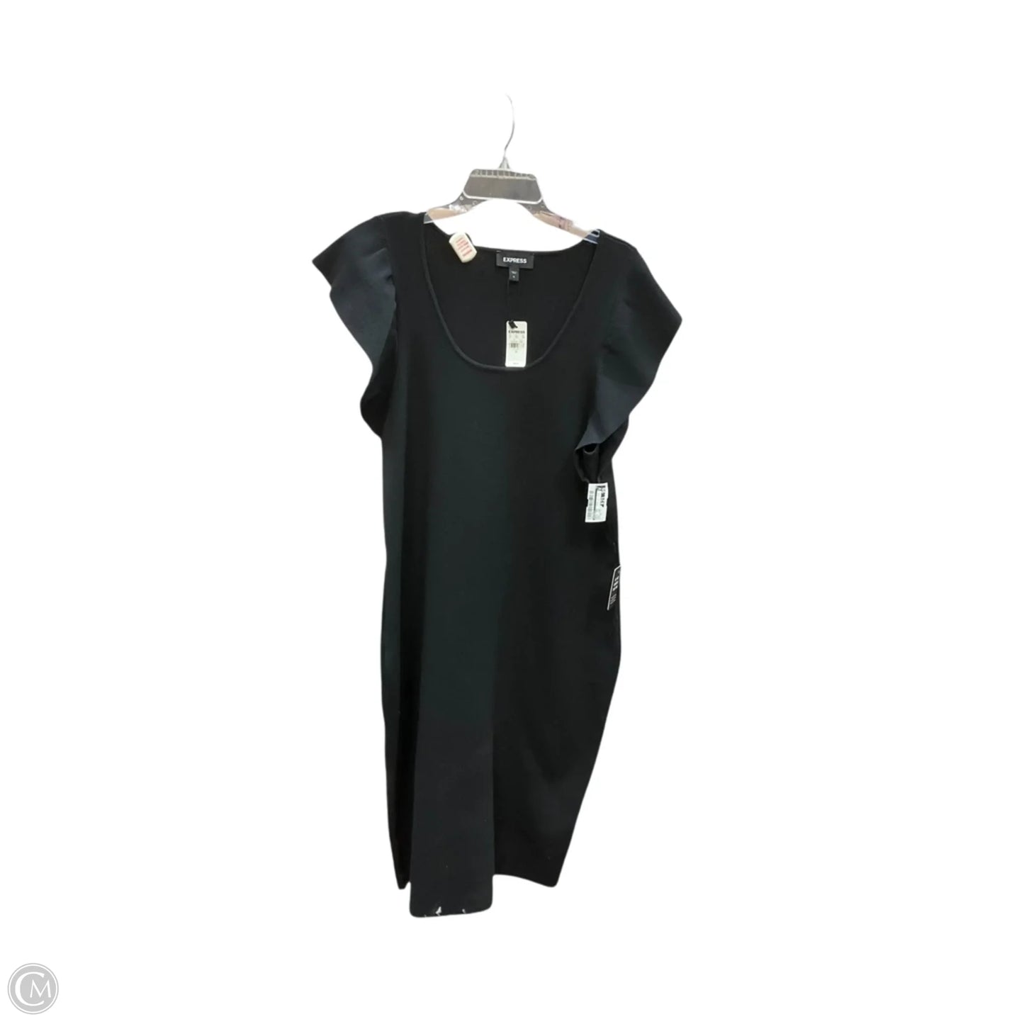 Dress Party Midi By Express In Black, Size: Xl