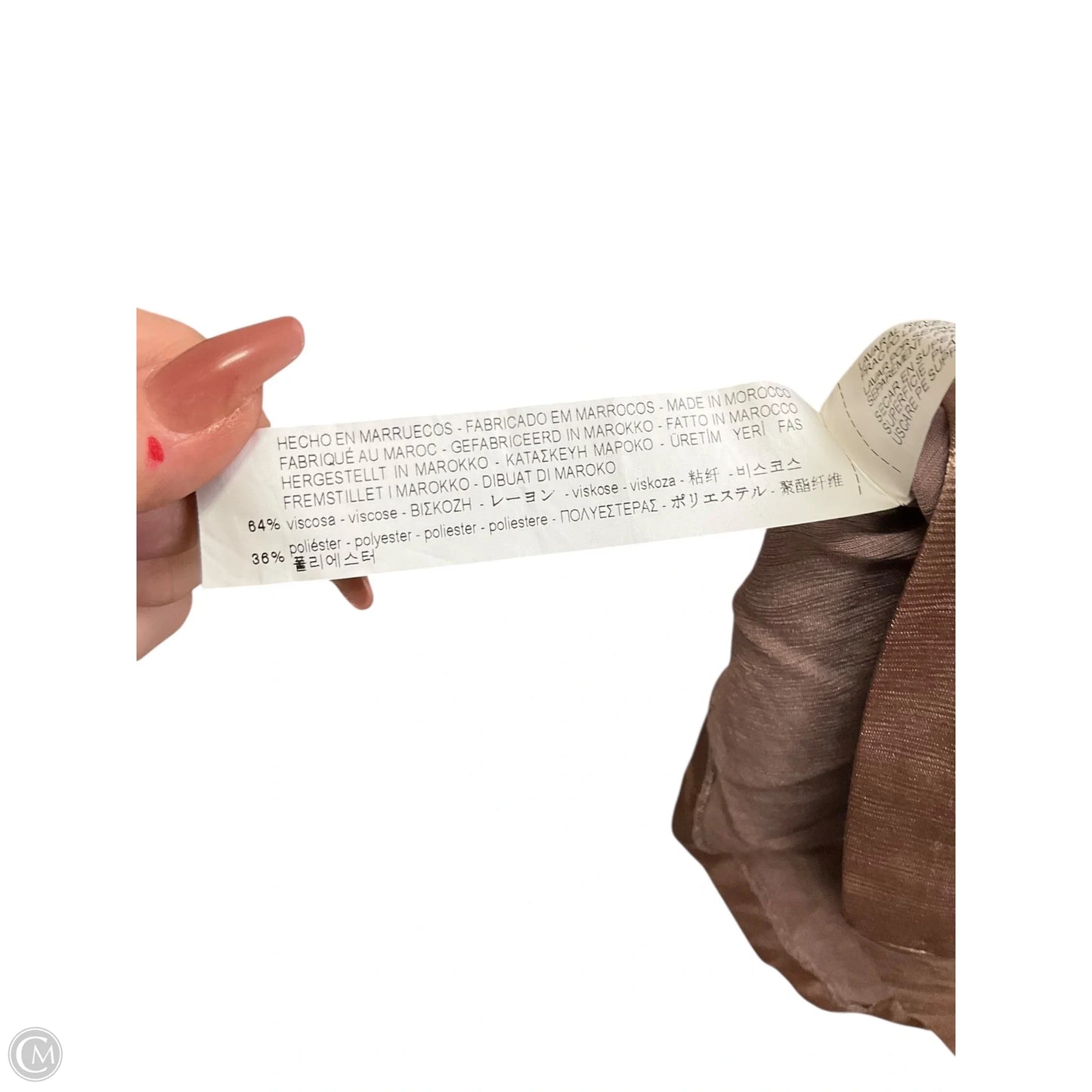 Top Sleeveless By Zara In Rose Gold, Size: L