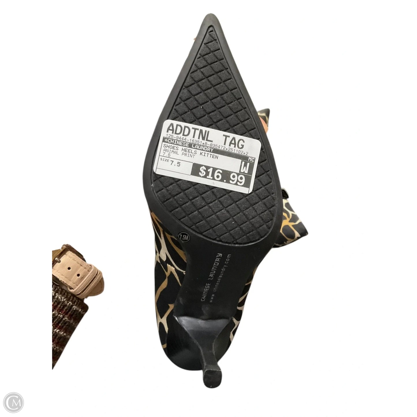 Shoes Heels Kitten By Chinese Laundry In Animal Print, Size: 7.5