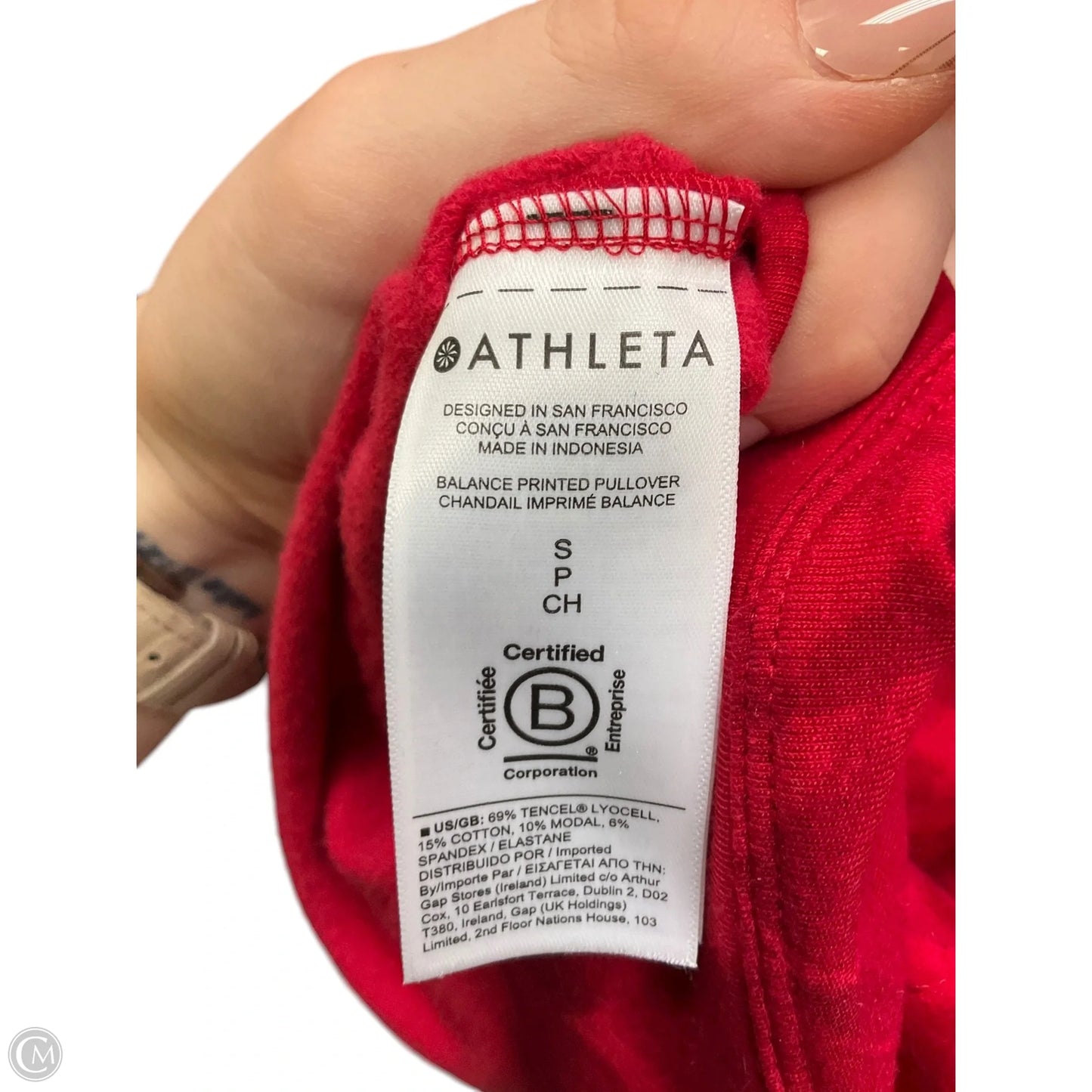 Athletic Sweatshirt Crewneck By Athleta In Red, Size: Sp