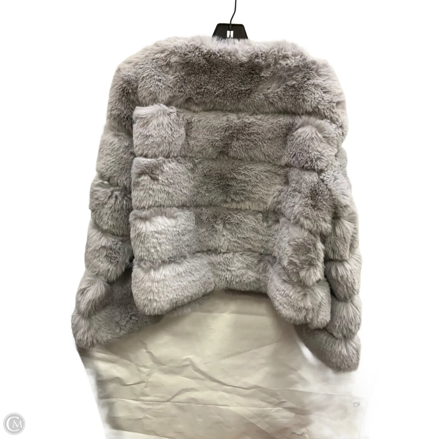 Coat Faux Fur & Sherpa By Cme In Grey, Size: 3x