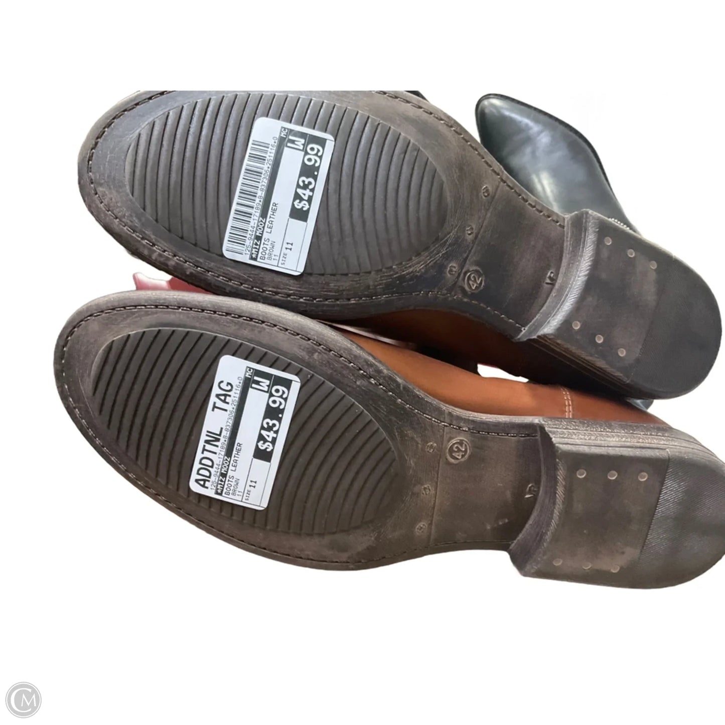 Boots Leather By Miz Mooz In Brown, Size: 11