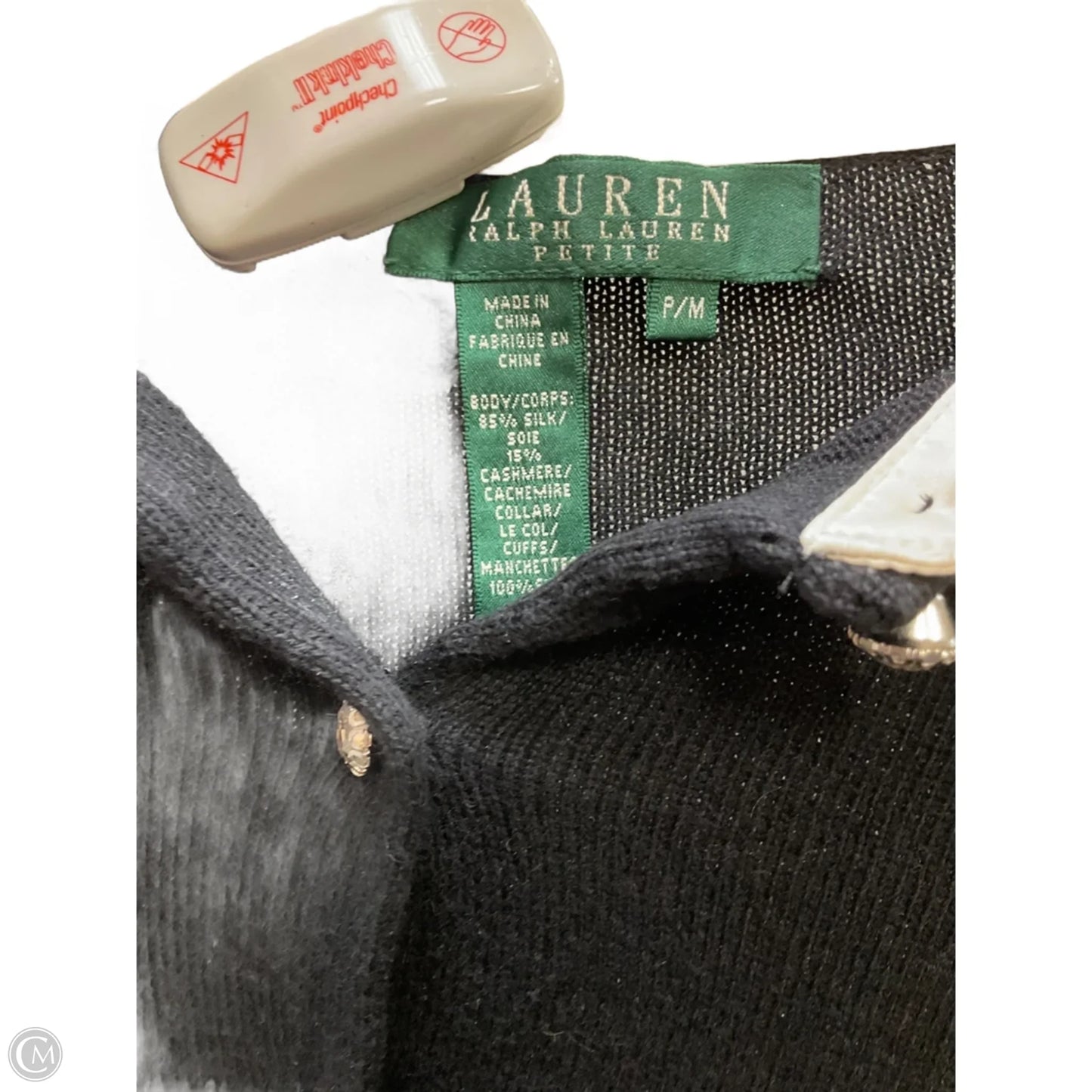 Cardigan By Lauren By Ralph Lauren In Black, Size: Mp