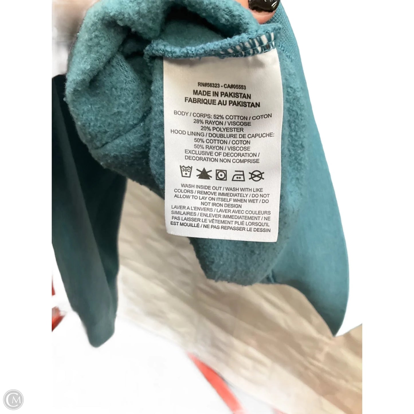 Sweatshirt Collar By Nike Apparel In Blue, Size: L