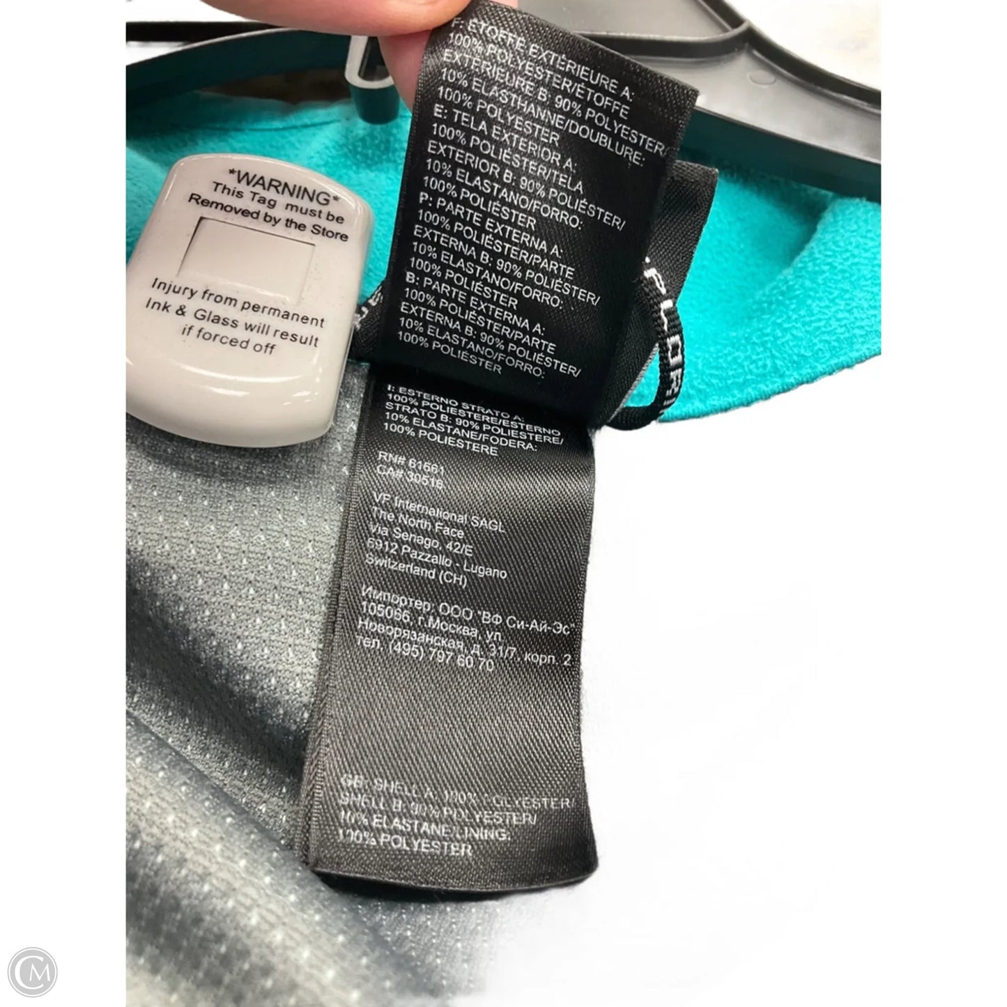 Athletic Jacket By The North Face In Teal, Size: M