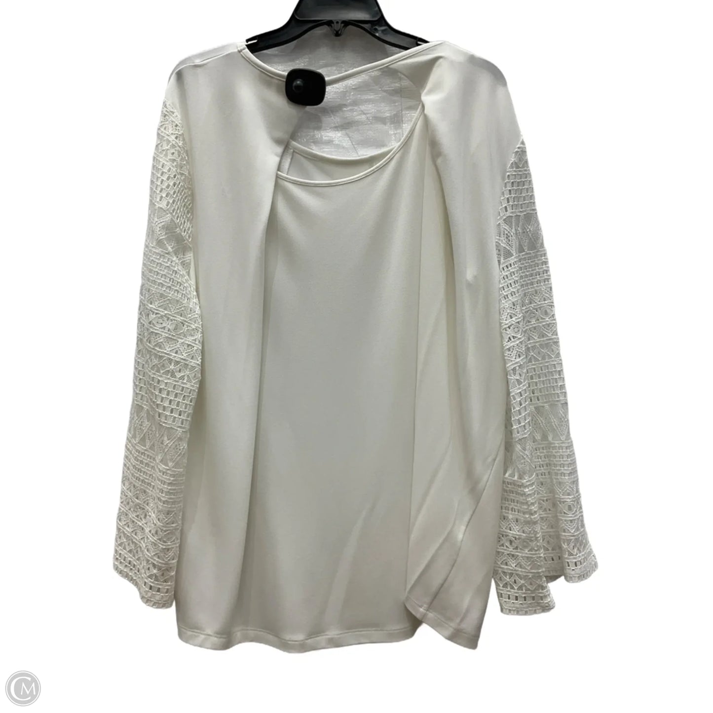 Top Long Sleeve By Chicos In White, Size: Xxl