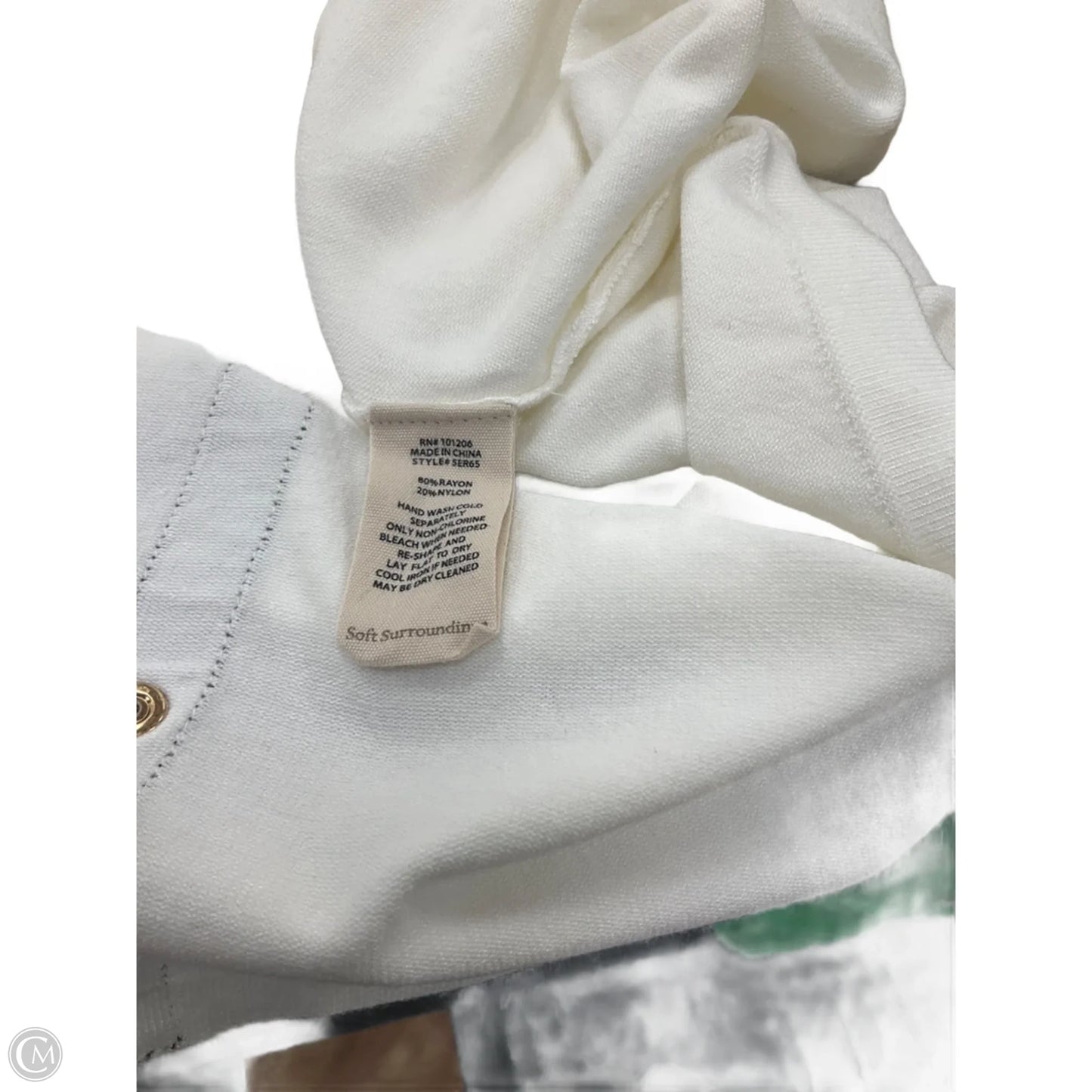 Top Long Sleeve By Soft Surroundings In White, Size: 2x