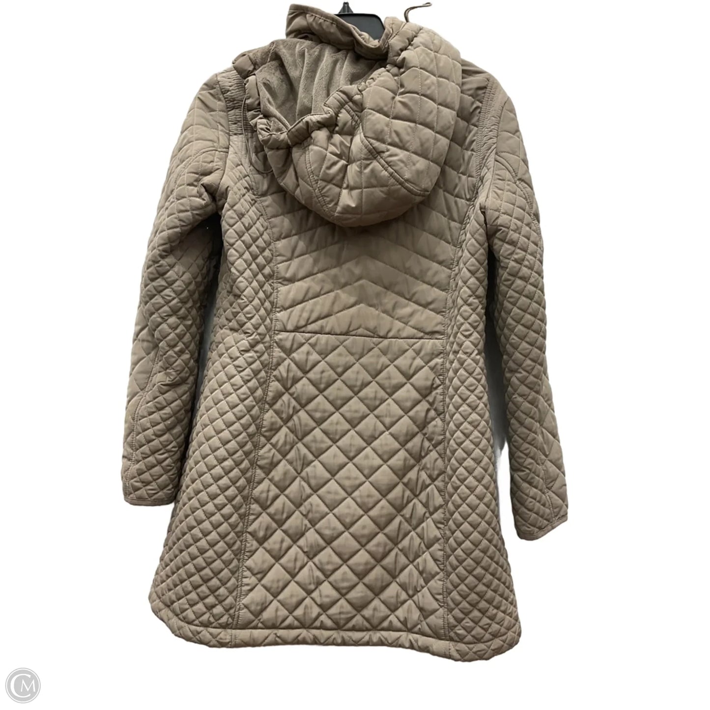 Coat Puffer & Quilted By Gallery In Beige, Size: M