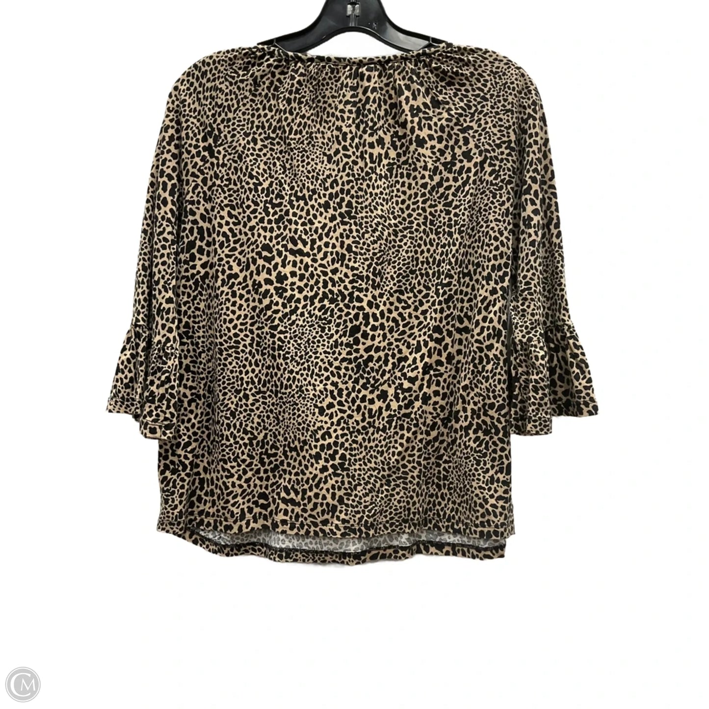 Top 3/4 Sleeve By Michael By Michael Kors In Animal Print, Size: S