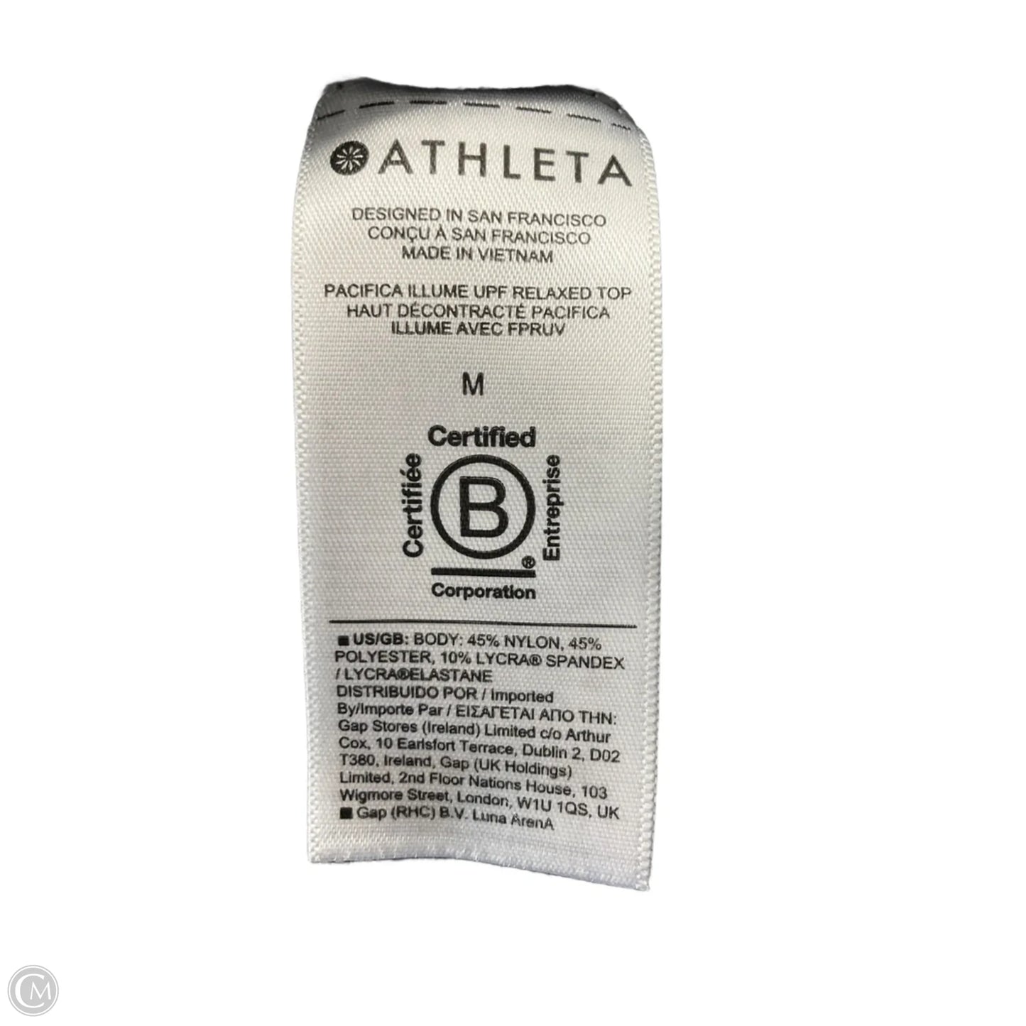 Athletic Top Long Sleeve Collar By Athleta In Grey, Size: M