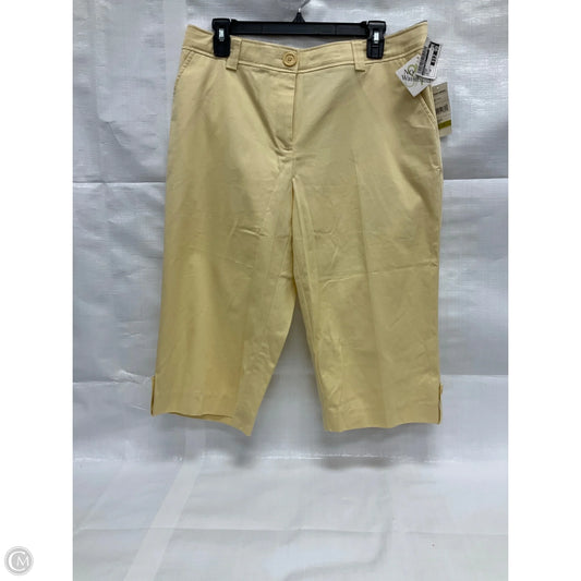 Capris By Studio Works In Yellow, Size: 14p