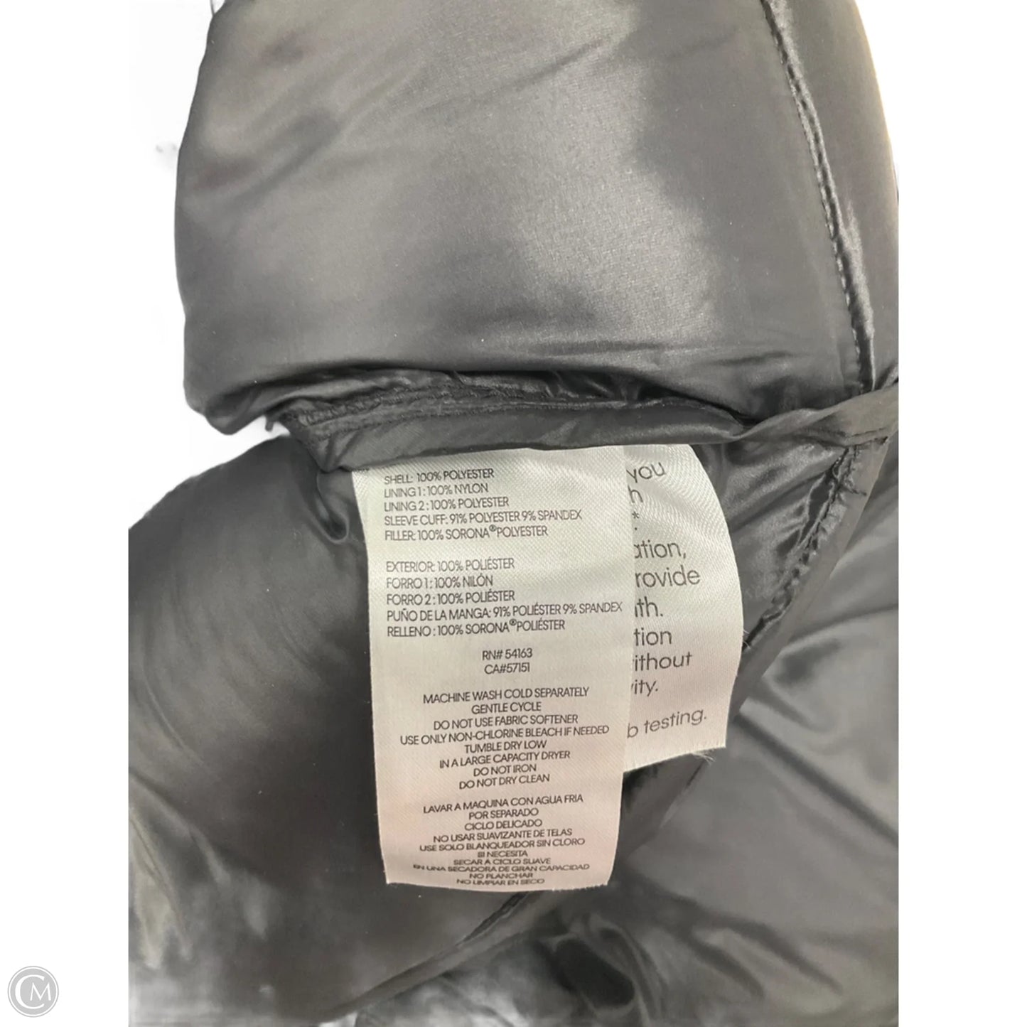 Coat Puffer & Quilted By Dkny In Black, Size: Xl